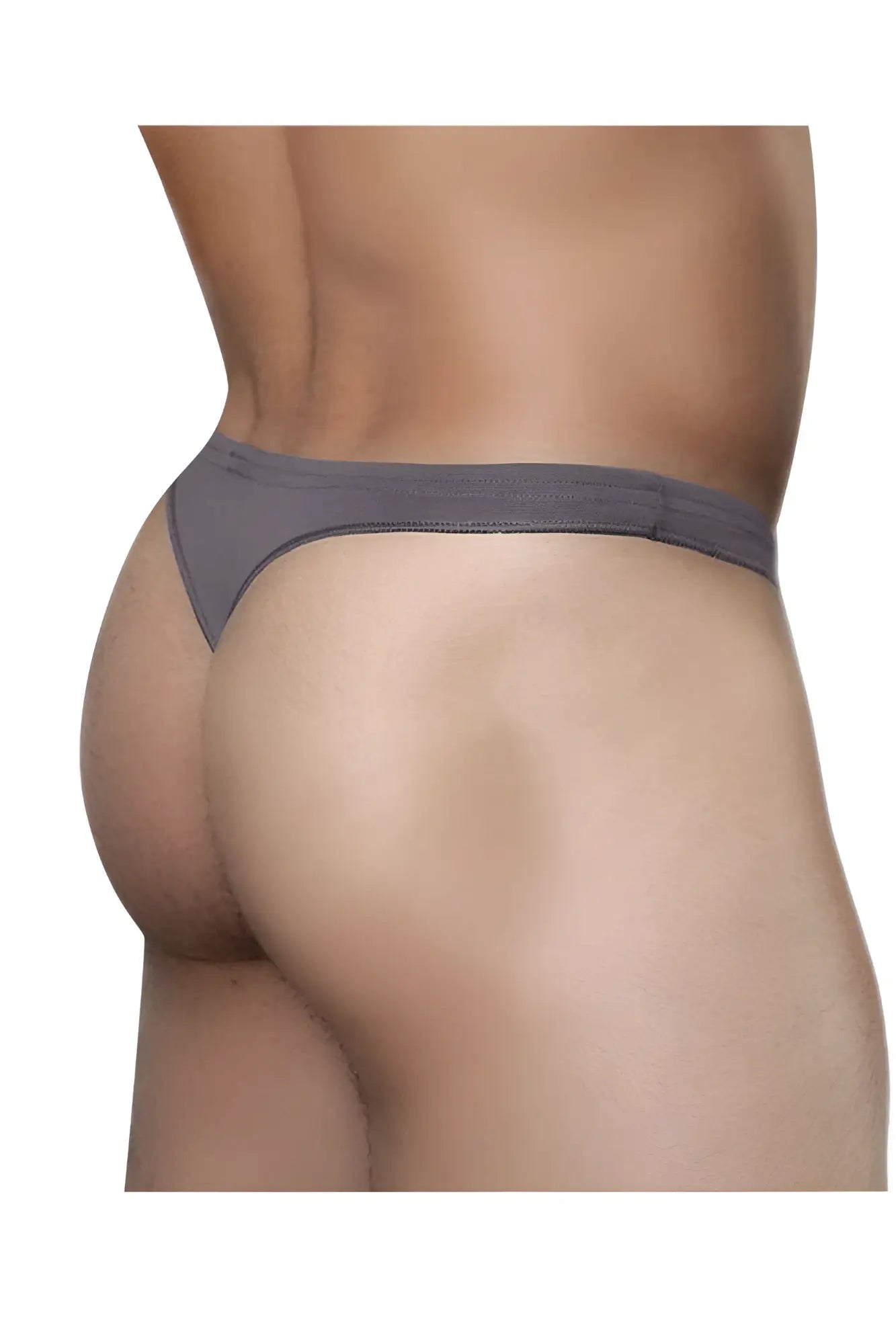 Gray doreanse 1392-smk euro thong made of smooth stretchy fabric with a minimalist design in smoke color