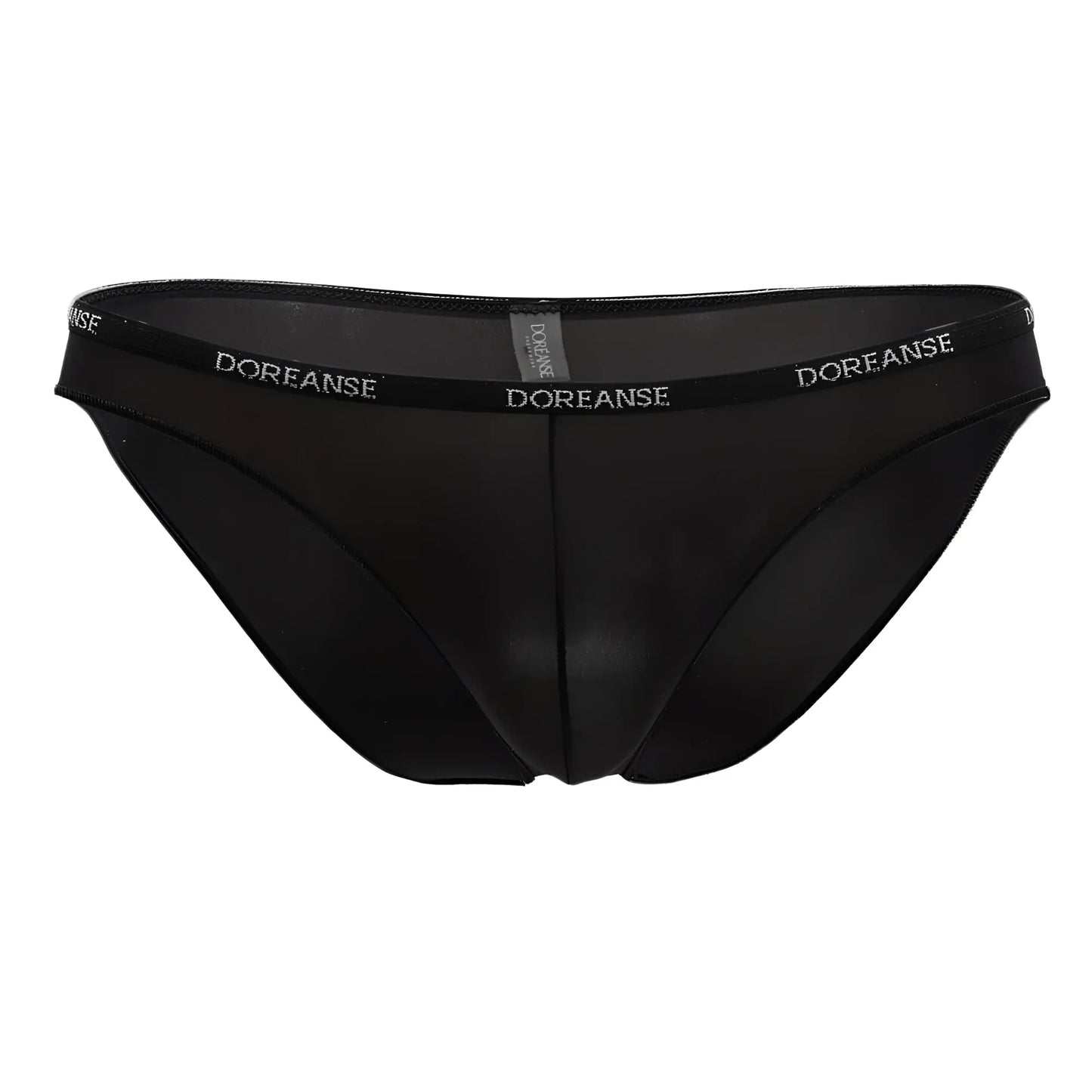 Black doreanse 1395-BLK aire bikini briefs with smooth form-fitting design and branded waistband in black