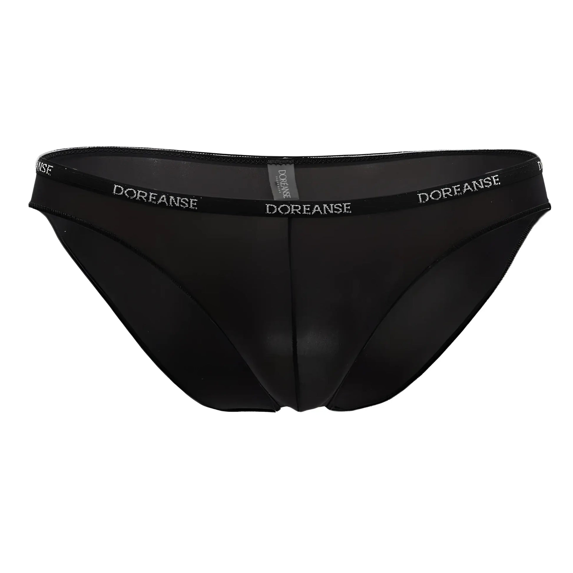 Black doreanse 1395-BLK aire bikini briefs with smooth form-fitting design and branded waistband in black