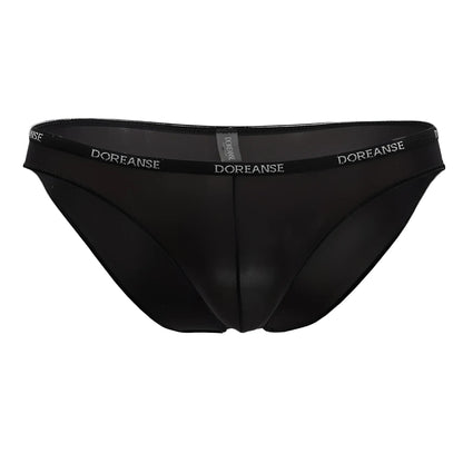 Black doreanse 1395-BLK aire bikini briefs with smooth form-fitting design and branded waistband in black