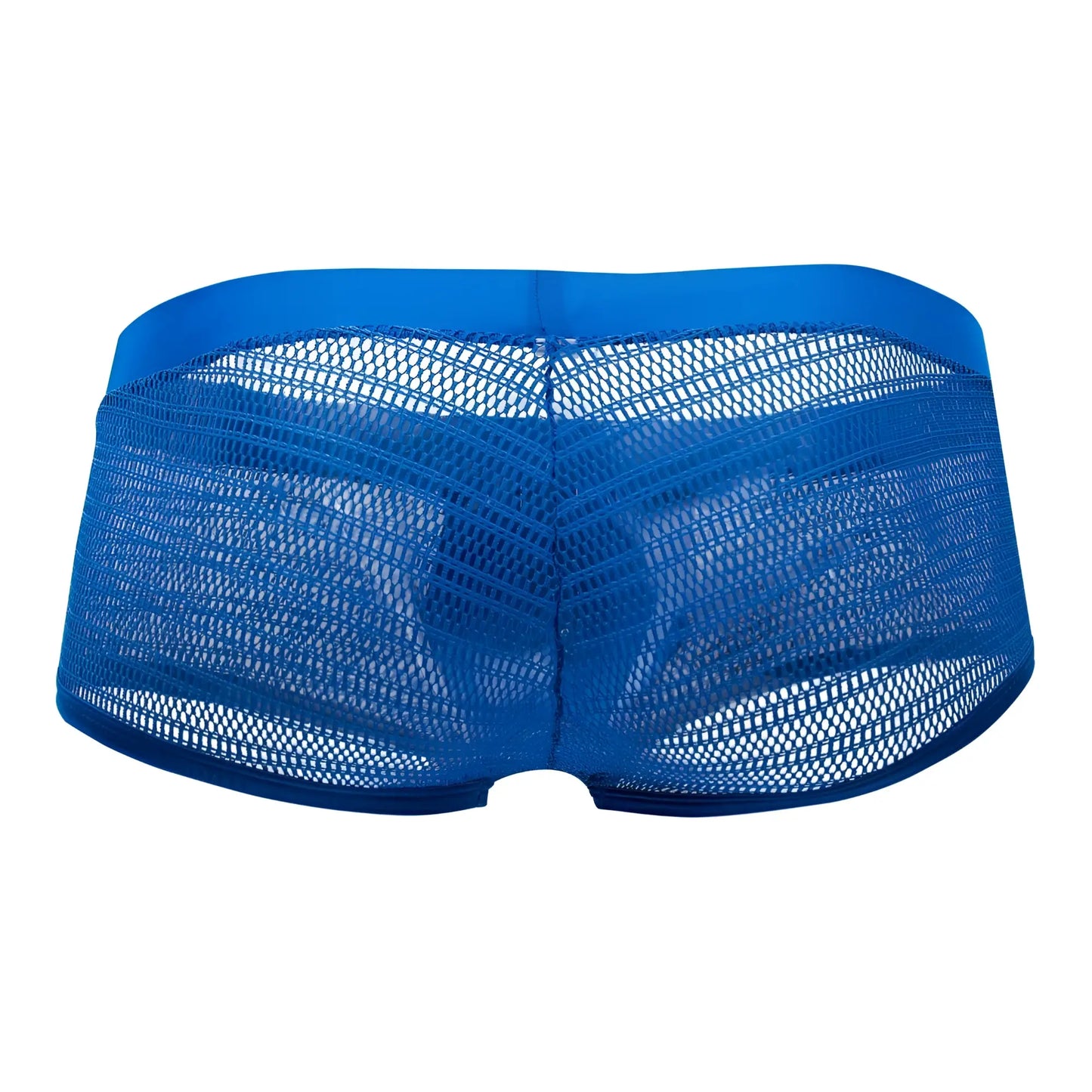 Bright blue doreanse 1588-blu mesh trunk briefs with solid fabric waistband made from breathable mesh material