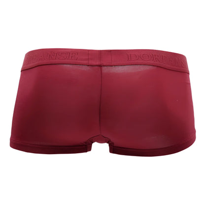 Doreanse 1760-brd low-rise trunk briefs in bordeaux with a smooth stretchy fabric waistband