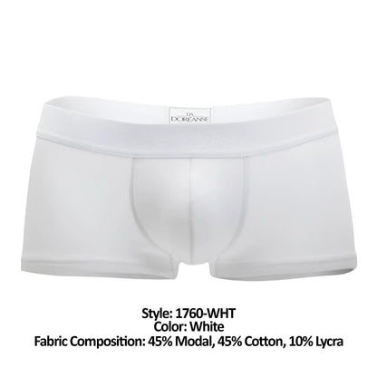 Doreanse 1760-wht low-rise white men’s briefs in a soft modal-cotton-lycra blend with a sleek minimalist design