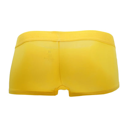 Doreanse 1760-YLW low-rise trunk in bright yellow sheer mesh briefs with a solid elastic waistband