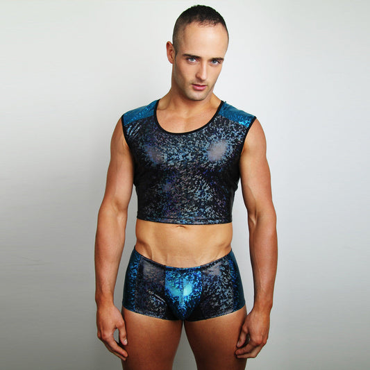 downundergear Herren Activator – Shattered Glass Cropped Muscle Tank