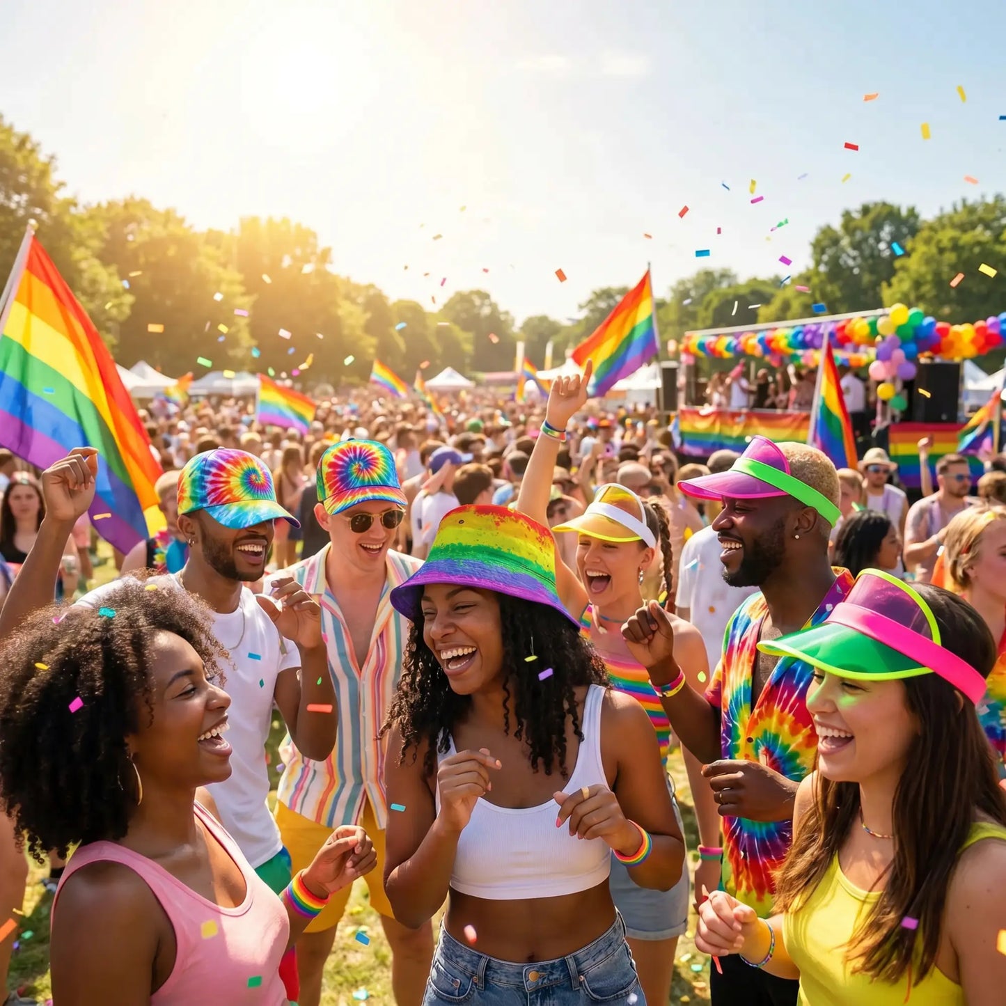 Generated banner image for E-flag Hats Pride festival hat collection