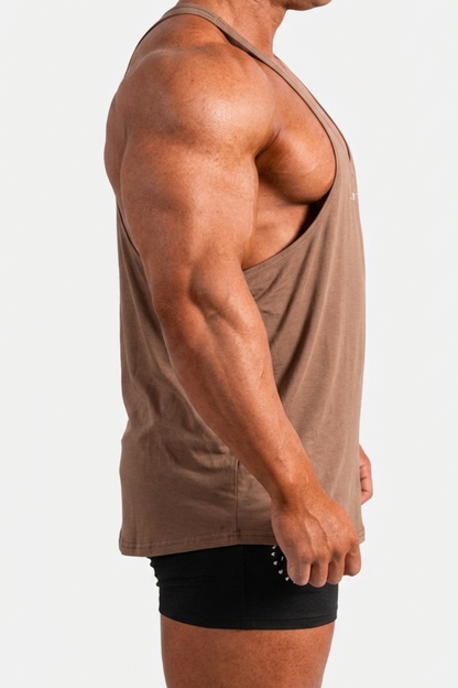 Jed North Men's Classic Bodybuilding Racerback Stringer - Walnut Brown