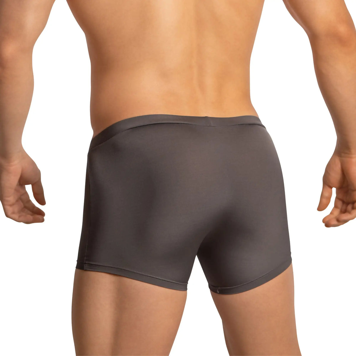 Dark gray Edipous EDG035 boxer briefs with sleek-fitting smooth stretchy fabric and clean-cut seams
