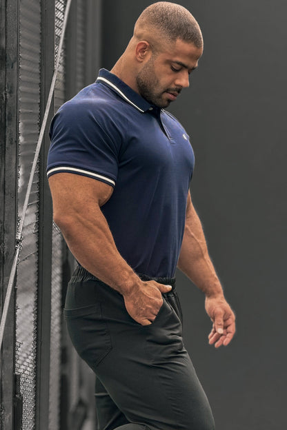 Jed North Men's Banded Muscle-Fit Polo T-Shirt - Navy