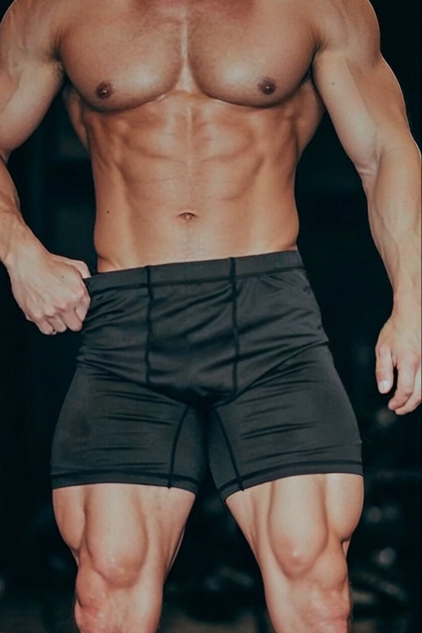 Jed North Men's Retro Bodybuilding Shorts - Black