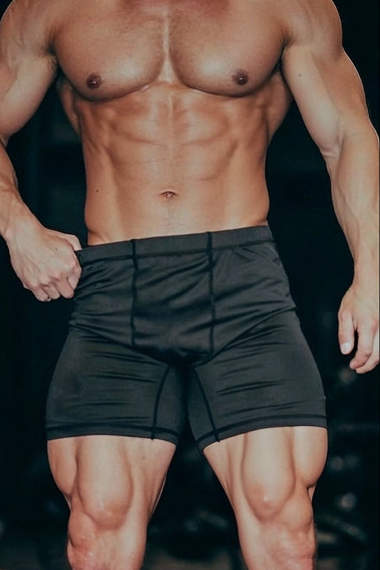 Jed North Men's Retro Bodybuilding Shorts - Black