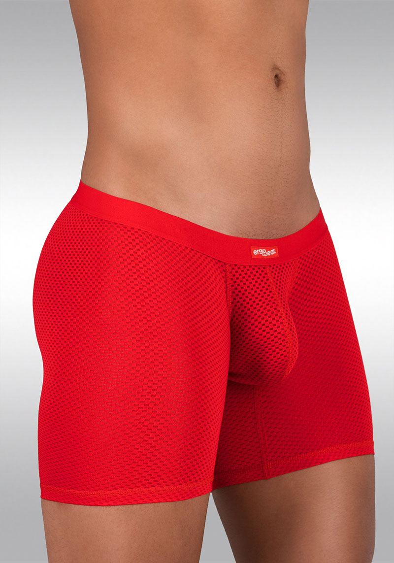 Boxer long Ergowear SLK Mesh Midcut Sous-vêtement Rouge EW1083 EMSP3RD Taille M