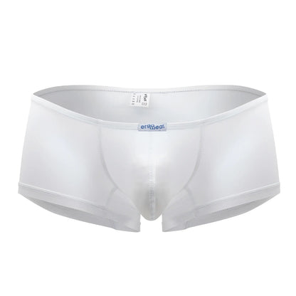 White smooth textured ErgoWear EW1167 X4D men’s briefs with subtle sheen and reinforced stitching in front view