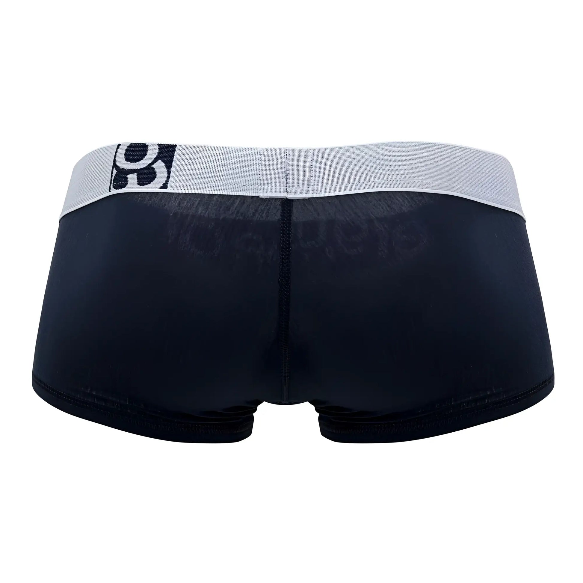 Ergo wear ew1472 max cotton trunks navy blue black briefs with gray elastic waistband and black logo on the left side