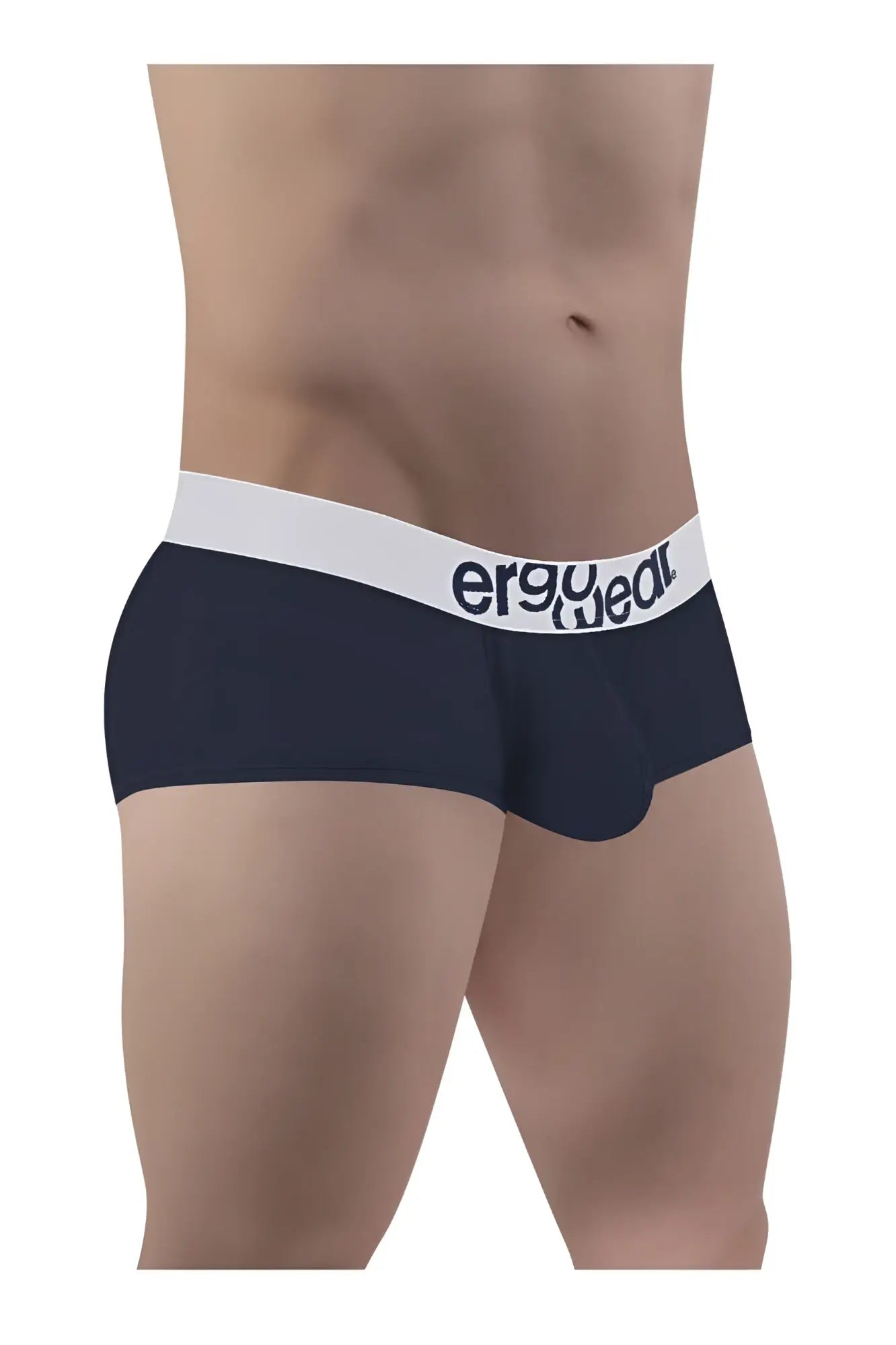 Navy blue ergonomic briefs with white waistband and ergo wear logo made of max cotton trunks ew1472 for comfort and support