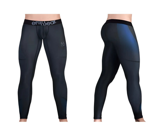 Ergowear EW1606 MAX SE athletic pants in dark gray with black and blue gradient compression and a snug fit