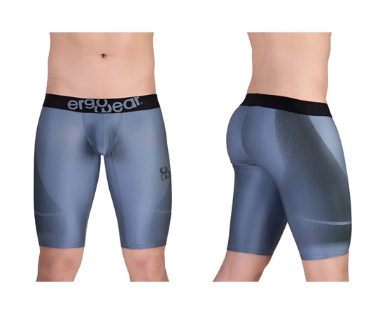 Ergowear ew1609 max se athletic shorts in blue-gray compression fabric with black waistband and mesh paneling