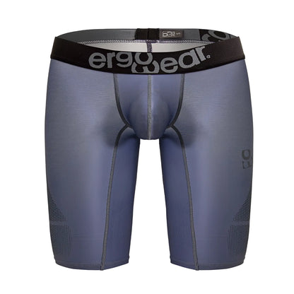 Gray ergonomic compression athletic shorts with black waistband and perforated panels by ergowear ew1609 max se
