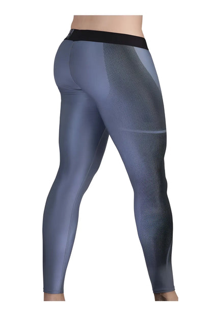 Gray athletic leggings with black waistband and mesh paneling on thigh from ergowear ew1610 max se collection