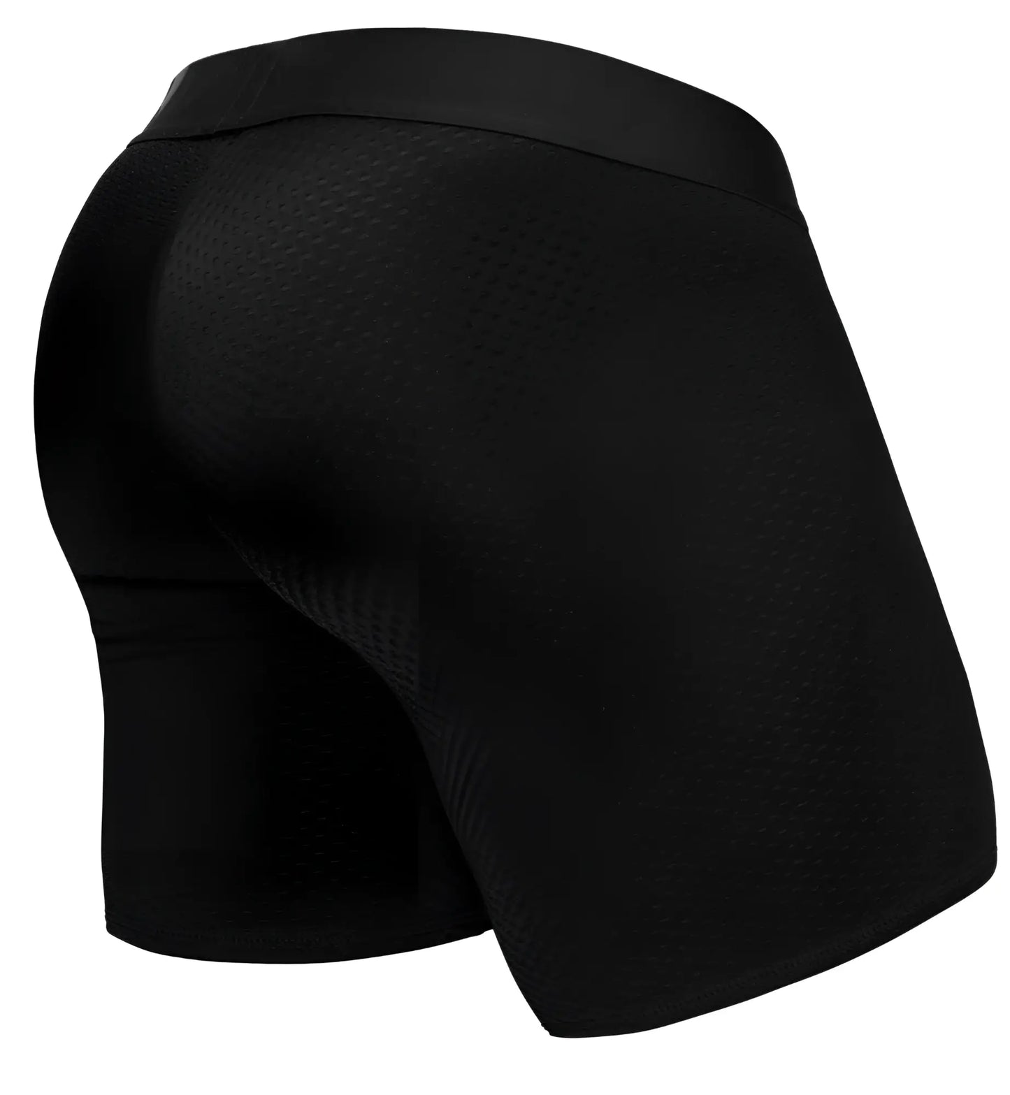 Ergowear ew1690 max flow black boxer briefs with perforated mesh texture and smooth elastic waistband