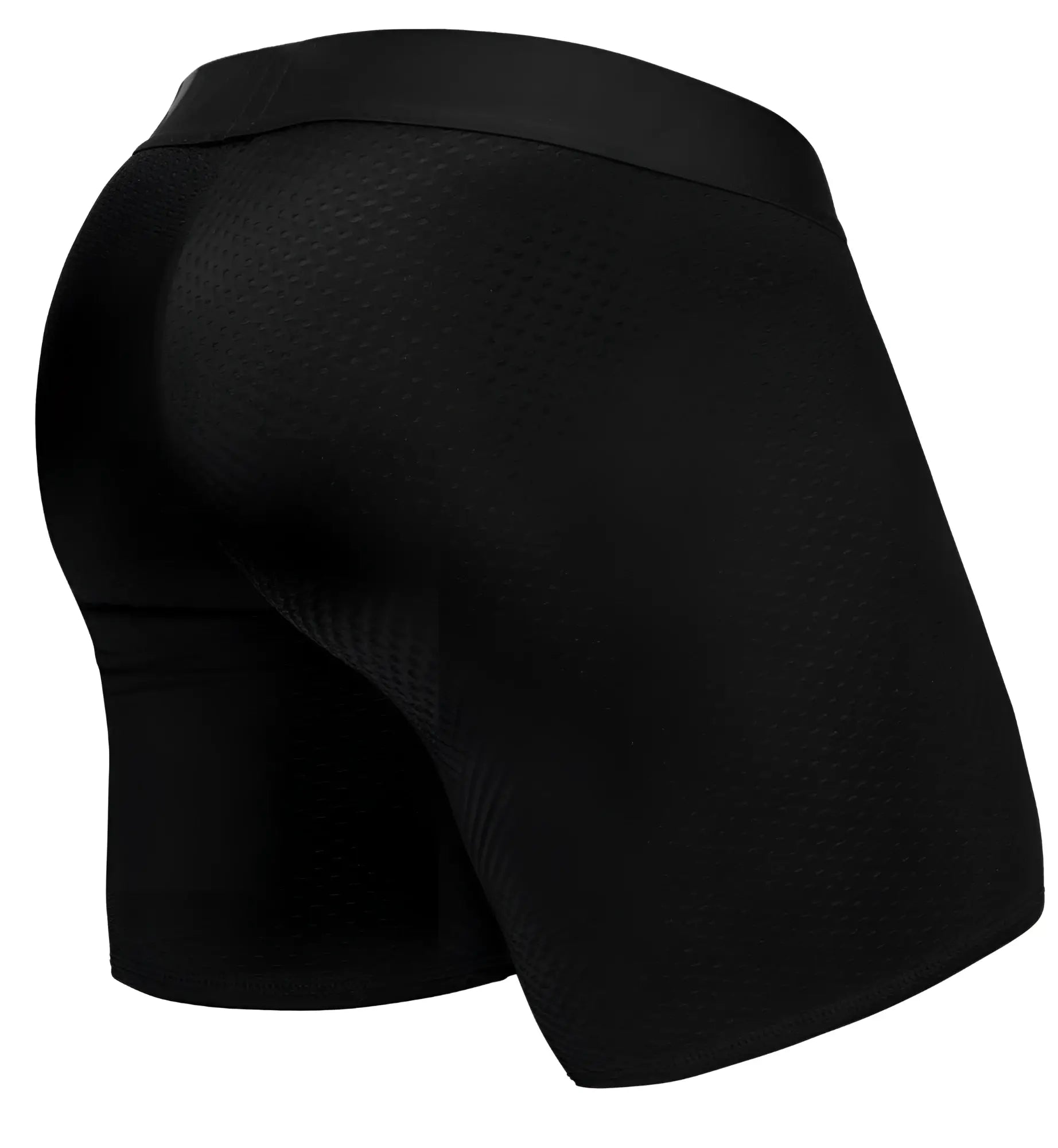 Ergowear ew1690 max flow black boxer briefs with perforated mesh texture and smooth elastic waistband