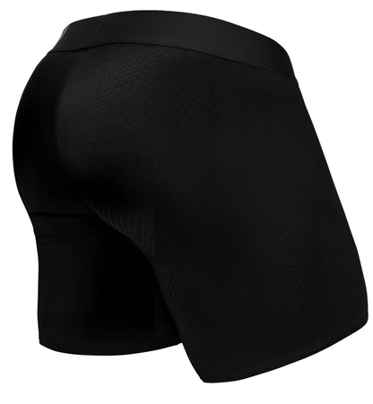 Ergowear ew1690 max flow black boxer briefs with perforated mesh texture and smooth elastic waistband