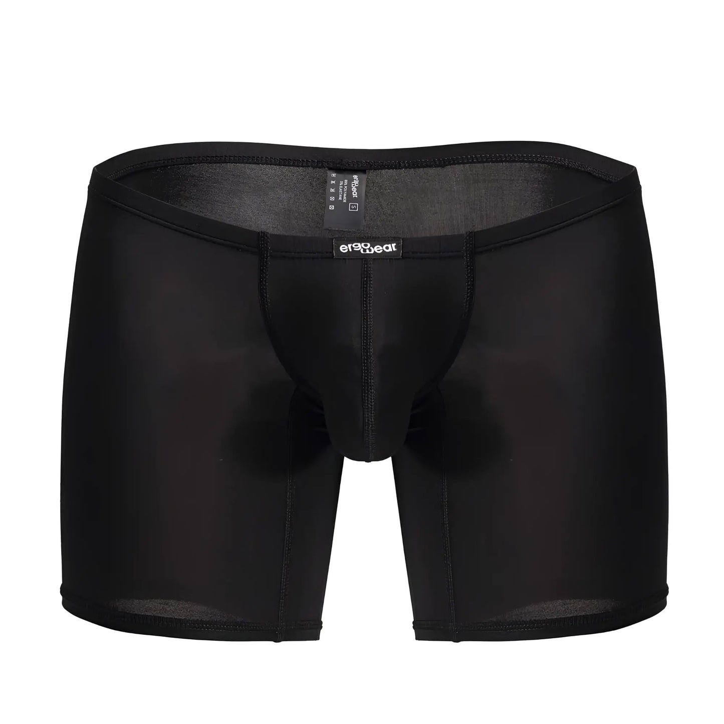 Black ErgoWear EW1702 X4D boxer briefs with smooth form-fitting design and reinforced stitching for comfort