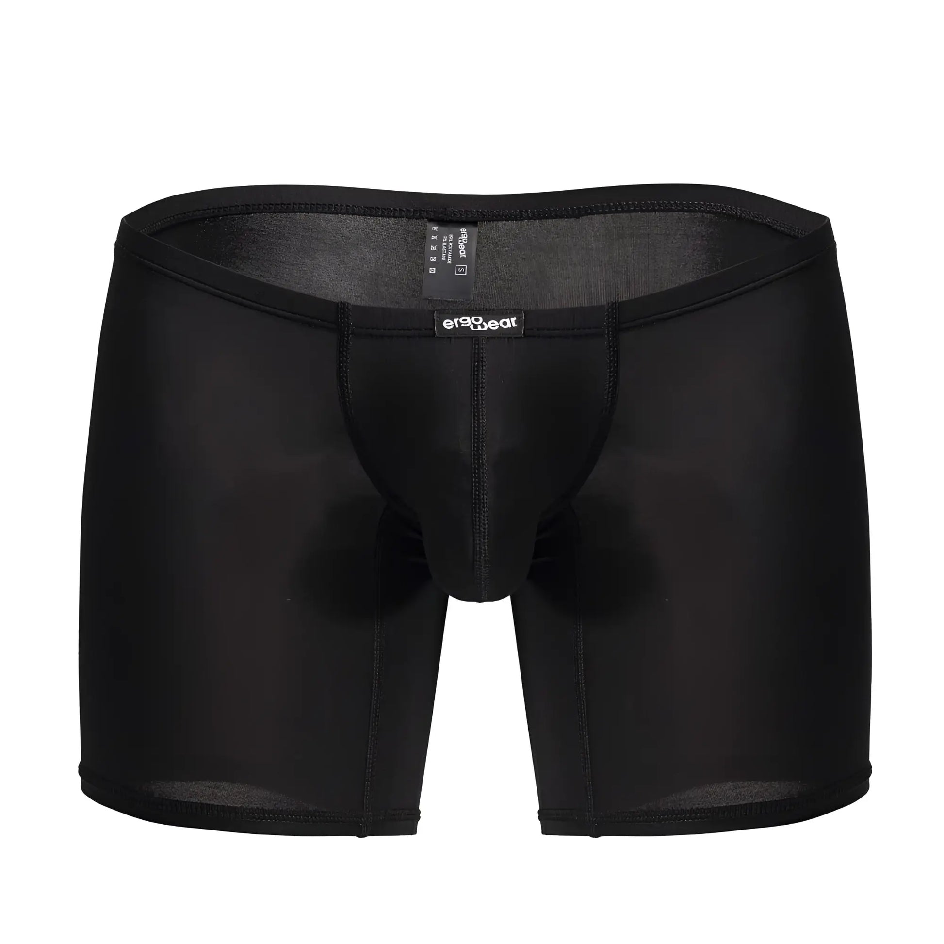 Black ErgoWear EW1702 X4D boxer briefs with smooth form-fitting design and reinforced stitching for comfort