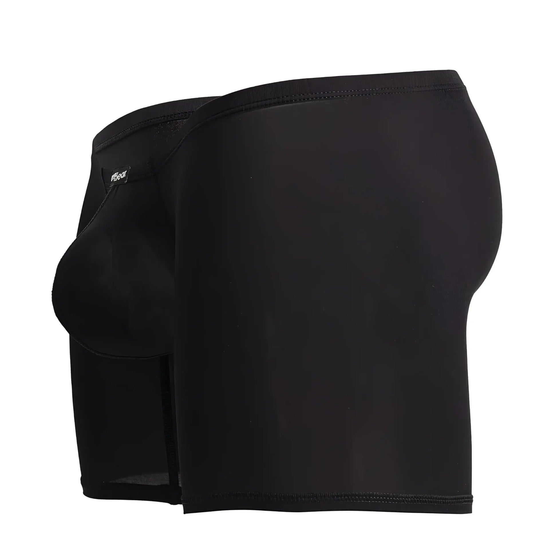 Black ergo wear ew1702 x4d boxer briefs with smooth form-fitting fabric and subtle brand tag on the waistband
