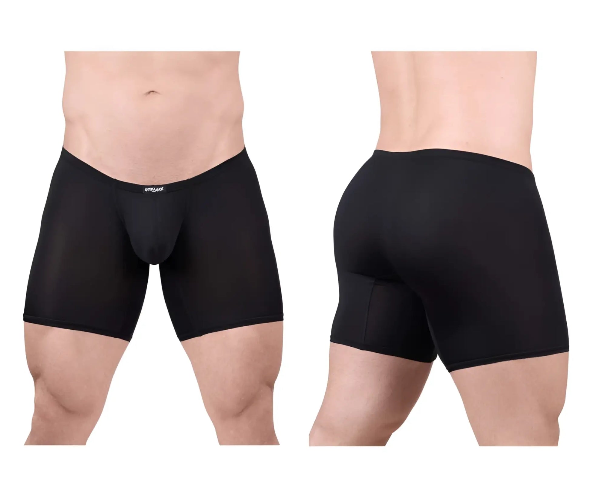 Ergowear ew1702 x4d black boxer briefs with smooth form-fitting fabric and subtle brand logo on the waistband