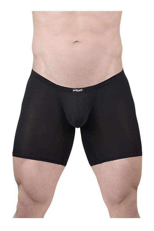 Black ergowear ew1702 x4d boxer briefs with a snug fit and subtle brand logo on the waistband