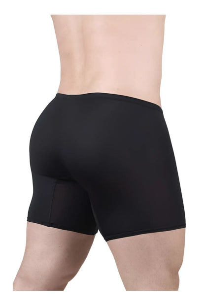 Ergowear ew1702 x4d black boxer briefs in stretchy smooth fabric showing back with subtle seam detail