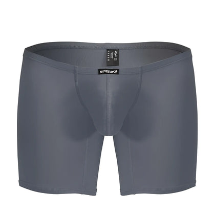 ErgoWear EW1706 x4D gray men’s boxer briefs with smooth form-fitting fabric and subtle stitching details