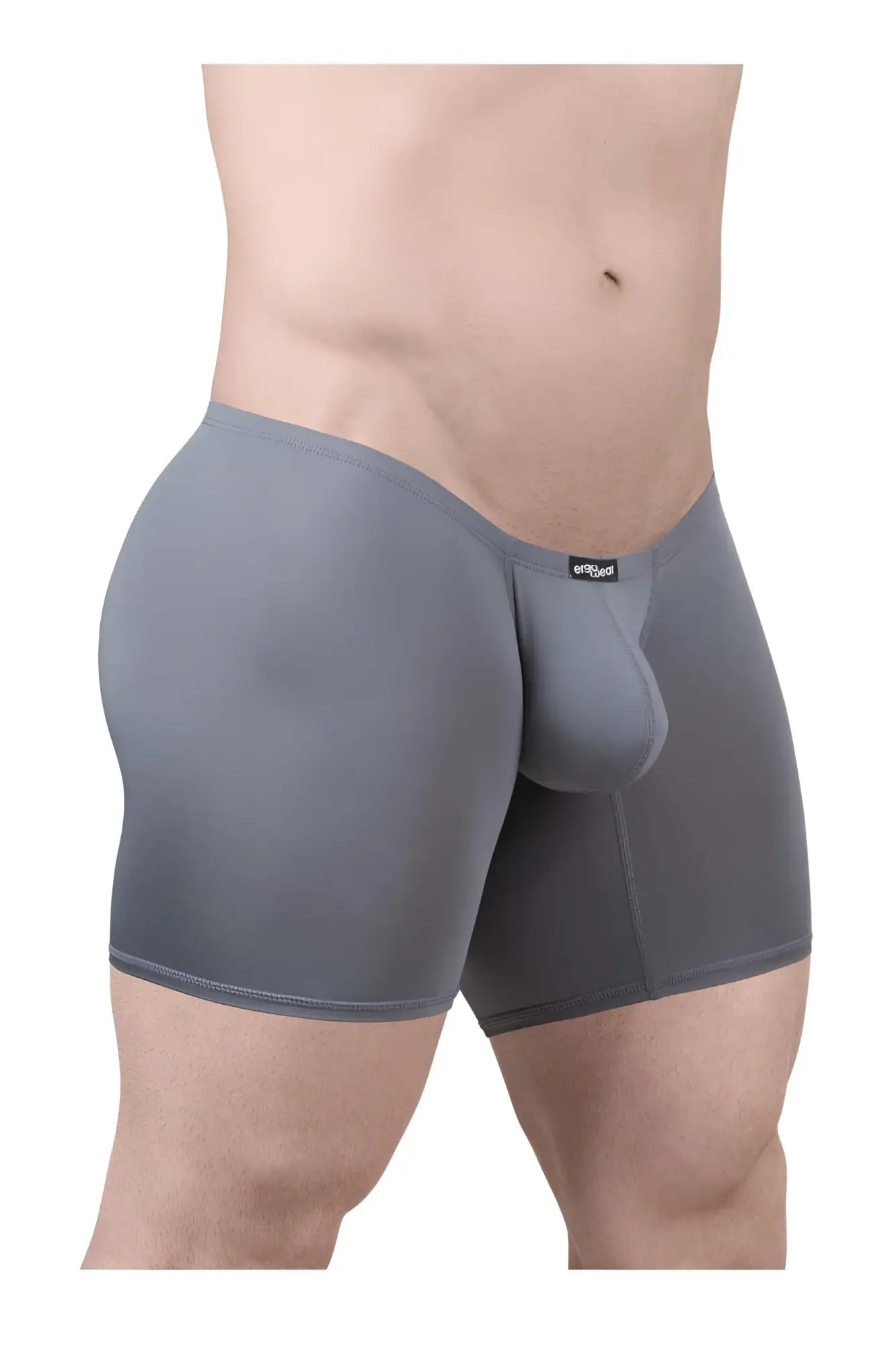 Gray ergowear ew1706 x4d boxer briefs with a supportive pouch and seamless construction for all-day comfort