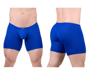 Vibrant royal blue ergoWear ew1710 x4d men’s boxer briefs with snug form-fitting design and seamless construction