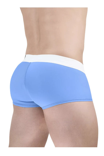 Light blue ergo wear ew1713 max cotton trunks with contrasting white waistband designed for comfort and support