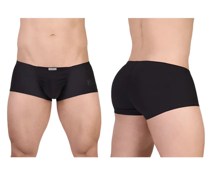 Ergo wear ew1728 feel gr8 black cotton trunks with sleek form fitting design and subtle waistband branding