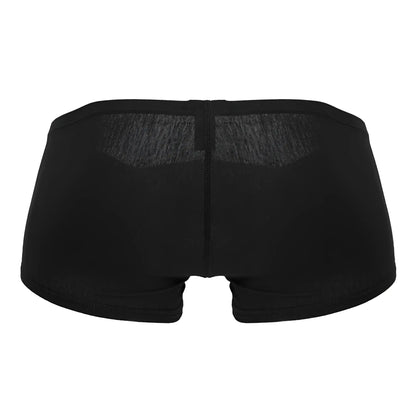 Black ergoWear ew1728 feel gr8 cotton trunks showing back with subtle textured mesh panel for breathability