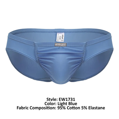 Light blue ergoWear ew1731 feel gr8 cotton bikini briefs made of 95% cotton 5% elastane with snug fit and central seam