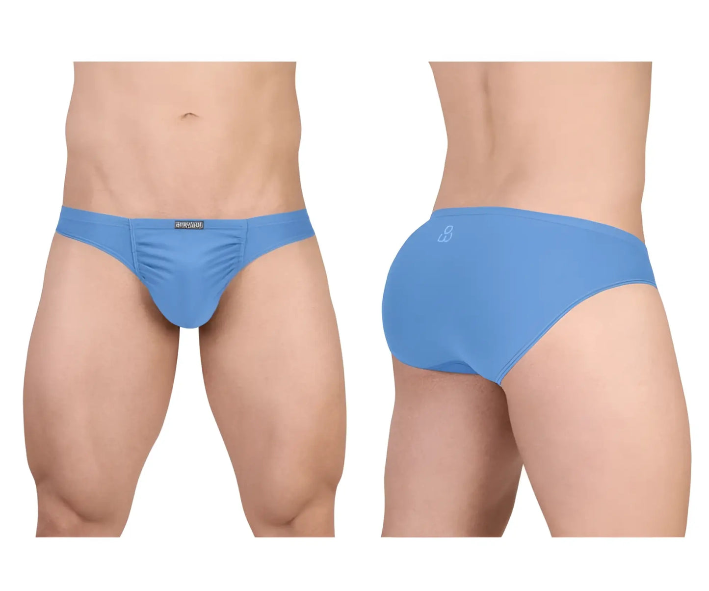 Blue ergo wear ew1731 feel gr8 cotton bikini briefs with smooth fabric and subtle waistband branding