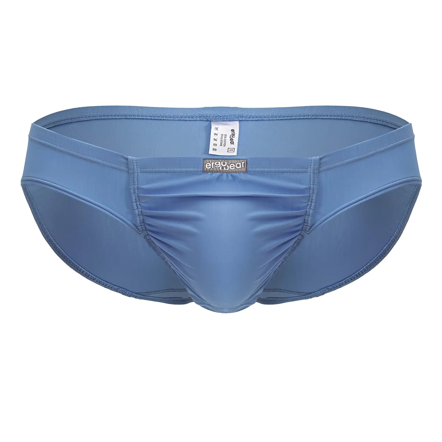 Blue men’s briefs ergoWear ew1731 feel gr8 cotton bikini with smooth stretchy fabric and subtle textured pattern