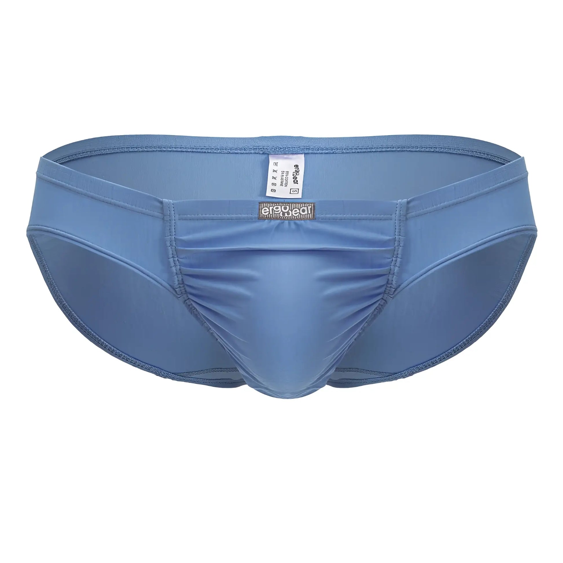 Blue men’s briefs ergoWear ew1731 feel gr8 cotton bikini with smooth stretchy fabric and subtle textured pattern