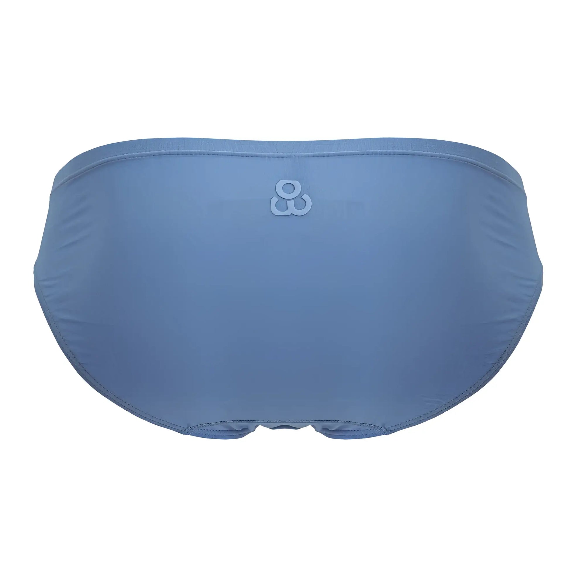 Ergowear ew1731 feel gr8 light blue cotton bikini briefs with subtle textured fabric and embroidered logo at center