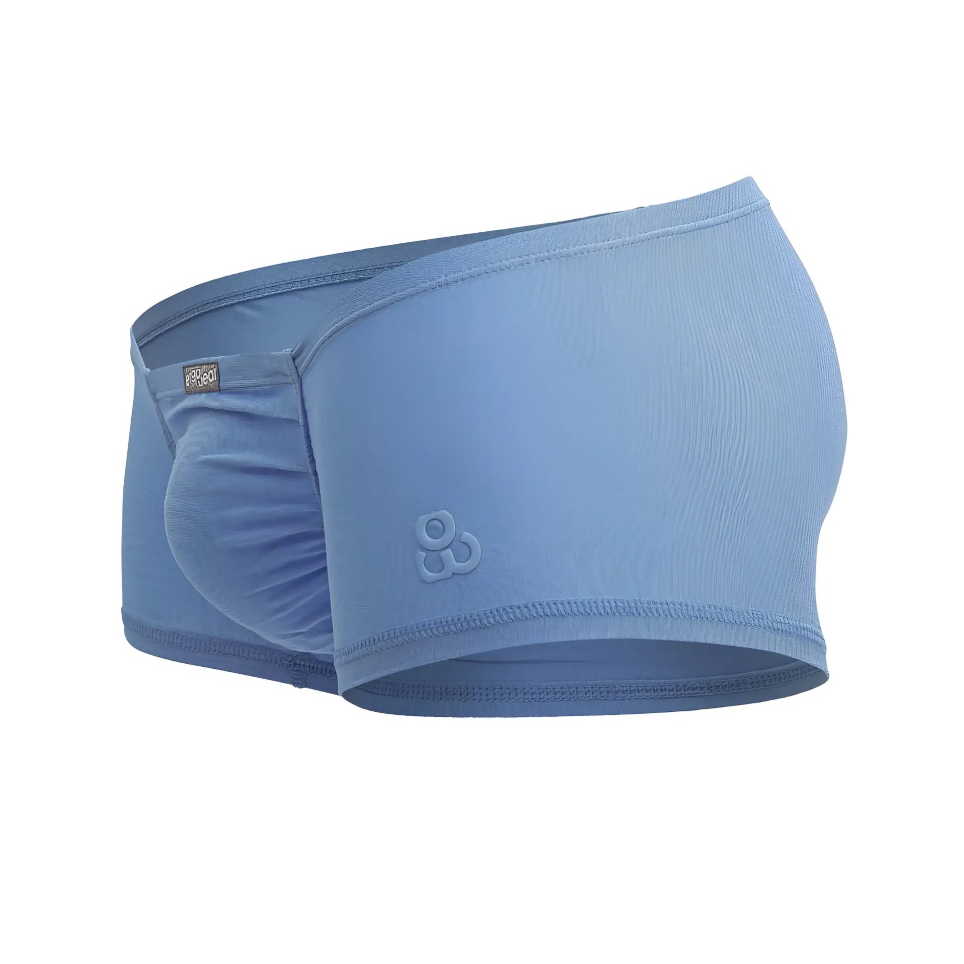 Light blue ergoWear ew1732 feel gr8 cotton trunks with soft texture and subtle embossed logo on the side