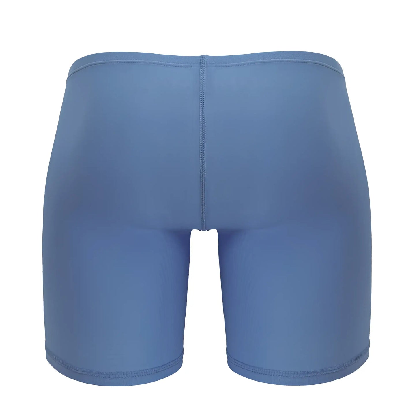 Back view of ergowear ew1733 feel gr8 light blue cotton boxer briefs with smooth stretchy fabric and central seam