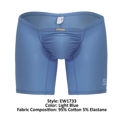 Light blue ergoWear ew1733 feel gr8 cotton boxer briefs made of 95 cotton 5 elastane with a snug fit and reinforced seams