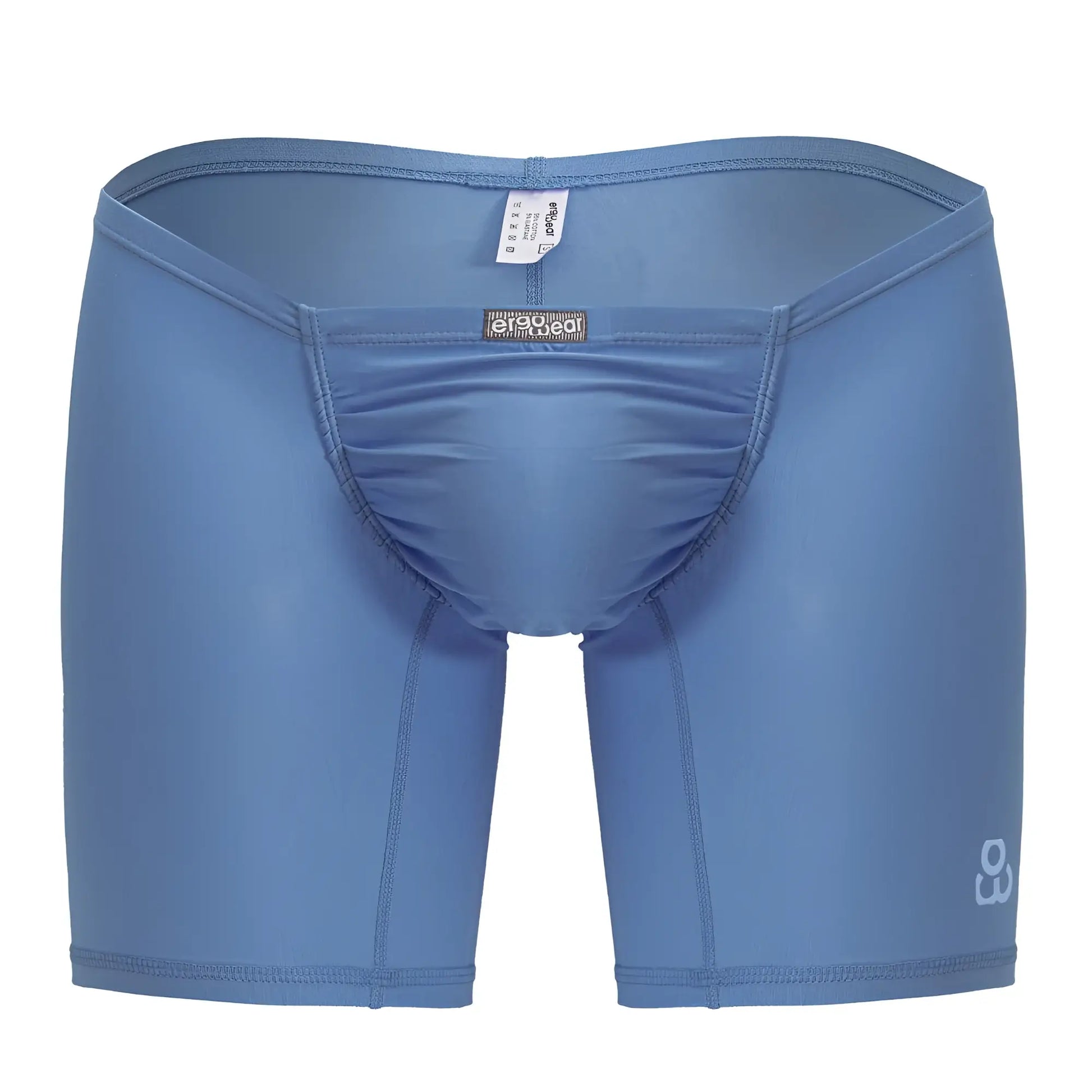 Light blue ergowear ew1733 feel gr8 cotton boxer briefs with snug fit and elastic waistband featuring ergo logo