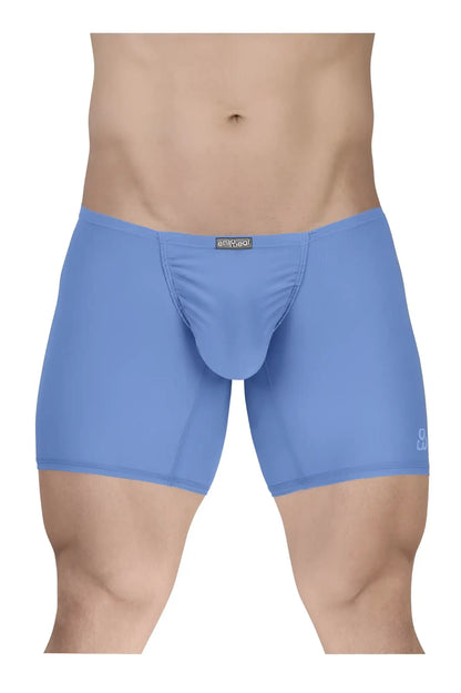 Light blue ergowear ew1733 feel gr8 cotton boxer briefs with supportive pouch and elastic waistband in form-fitting design