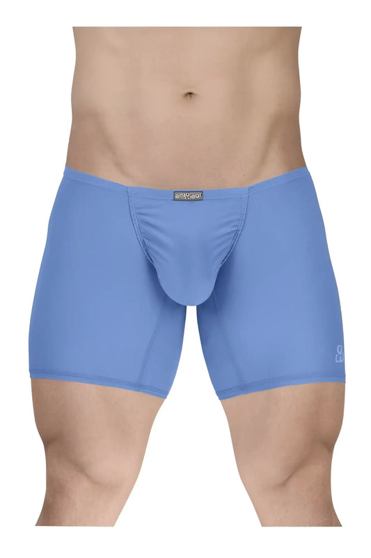 Light blue ergowear ew1733 feel gr8 cotton boxer briefs with supportive pouch and elastic waistband in form-fitting design