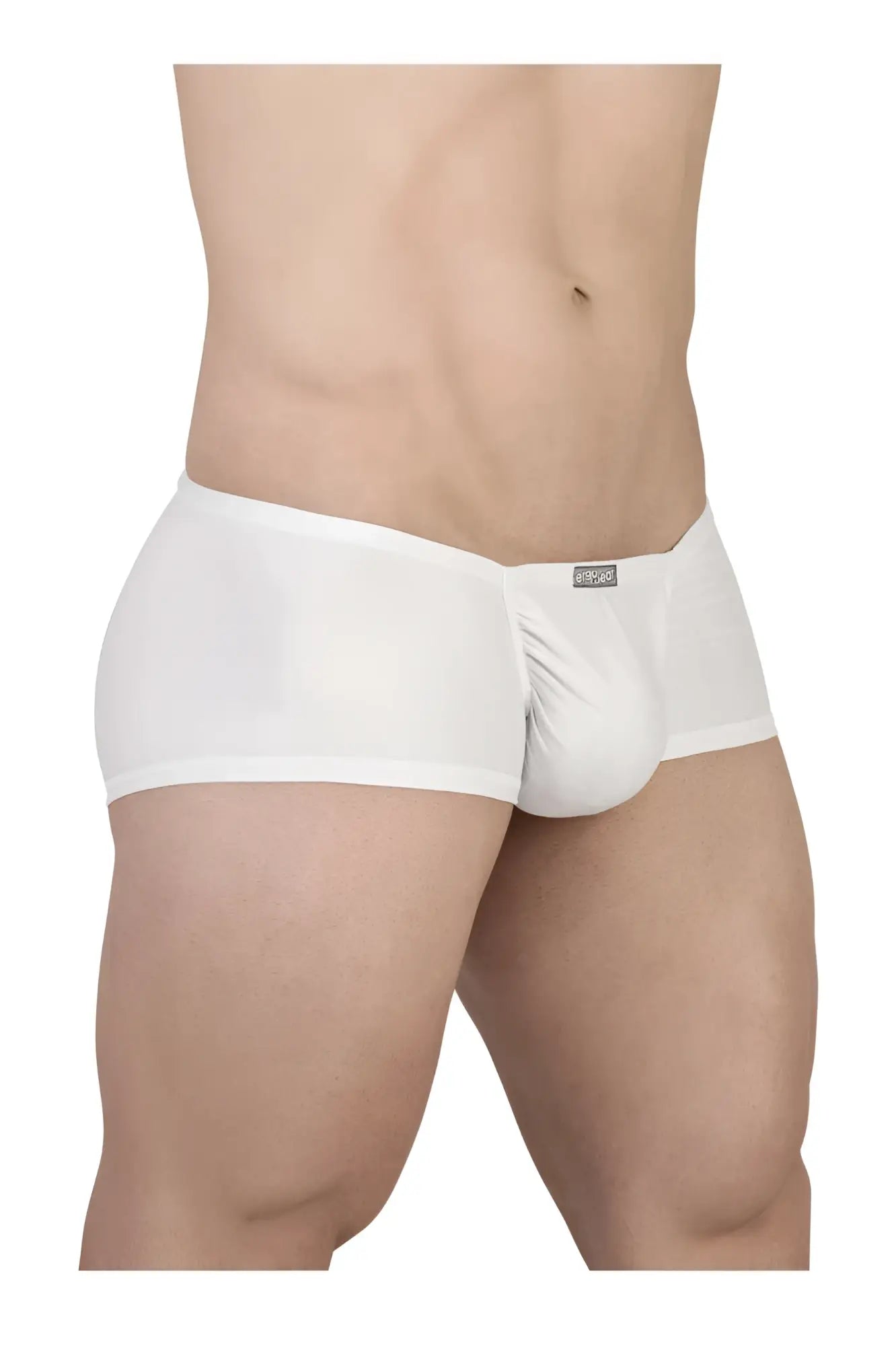 White mens briefs ergo wear ew1736 feel gr8 cotton trunks with smooth fabric and subtle waistband brand tag
